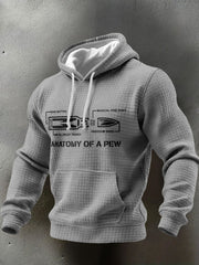 Men's Veteran Pew Humor Printed Hoodie