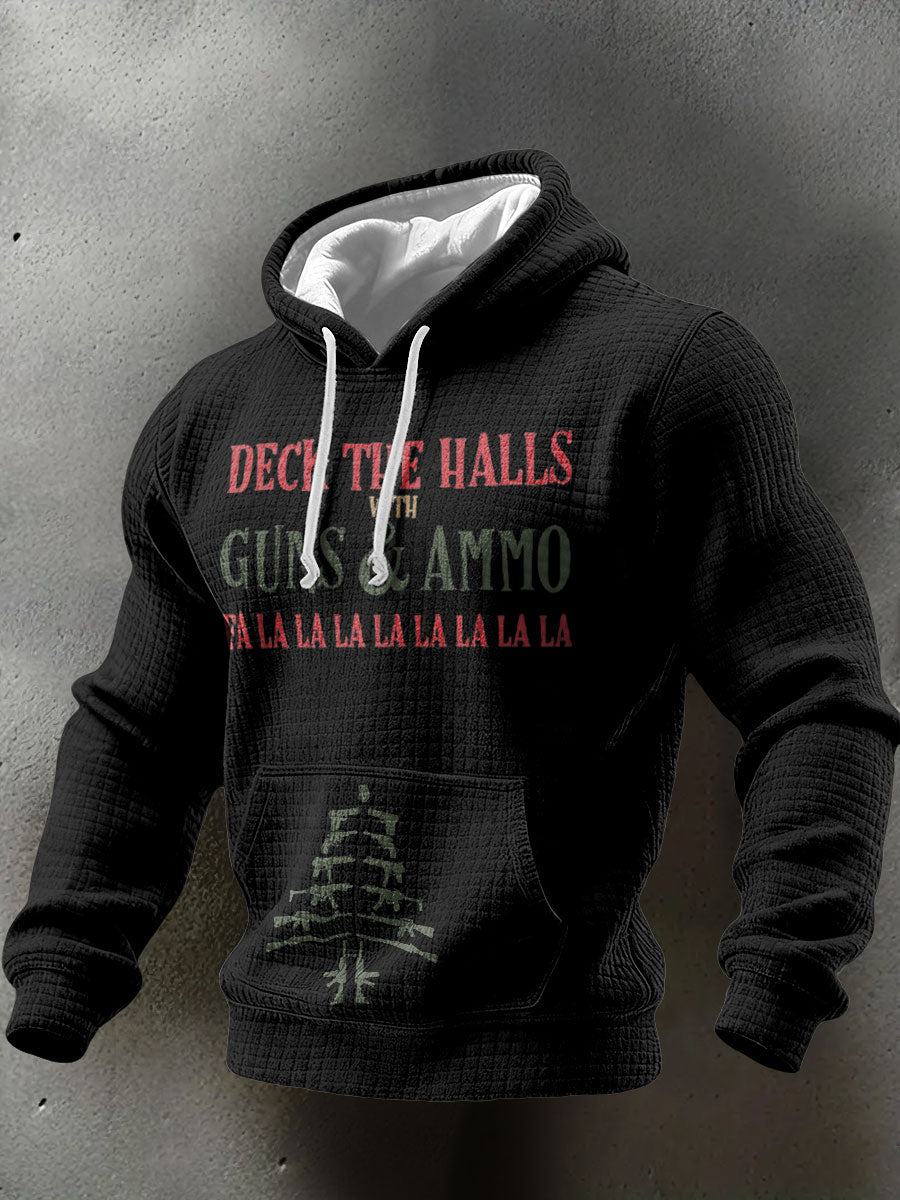 Men's Veteran Pew Humor Printed Hoodie