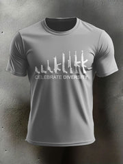 Men's Veteran Pew Humor Printed T-shirt