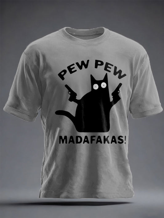 Men's Veteran Pew Humor Printed T-shirt