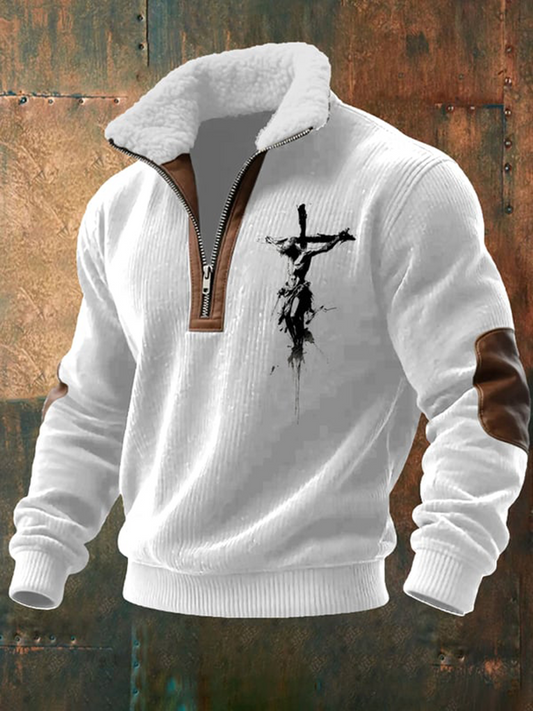 Men's Jesus Cross Faith Print Sweatshirts