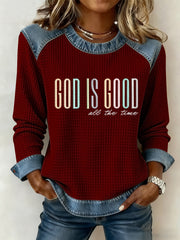 Women's God Is Good All The Time Casual Top