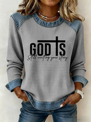 Women's God Is Still Writing Your Story Cross Sweatshirt