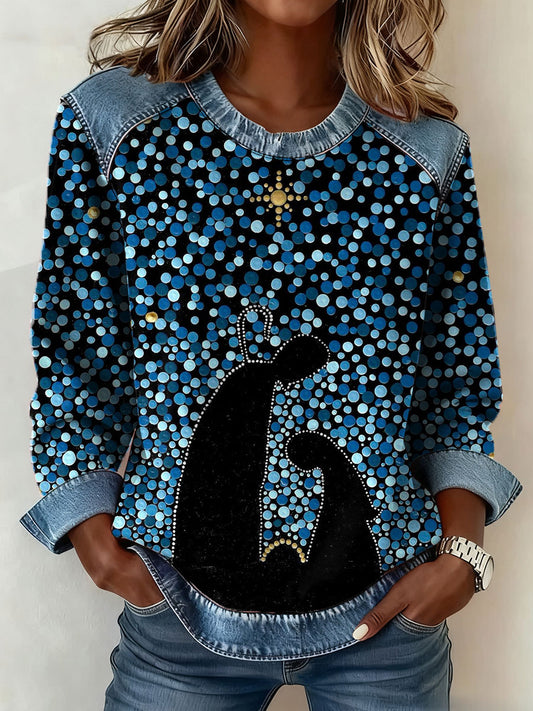 Women's Christmas Christian Faith Printed Sweatshirt