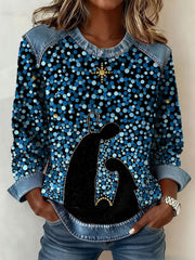 Women's Christmas Christian Faith Printed Sweatshirt