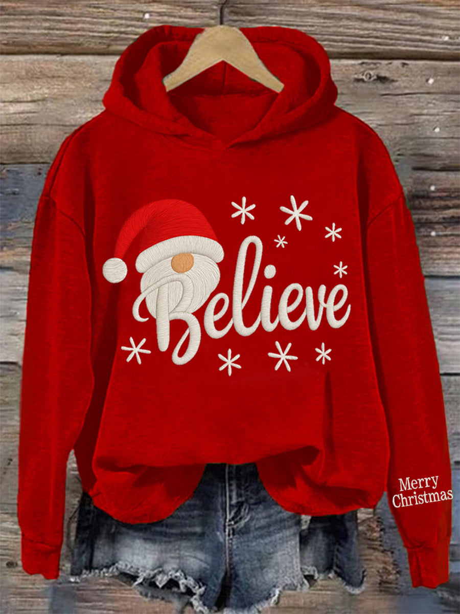 Women's Christmas Believe Casual Hoodie