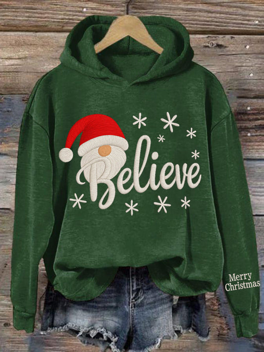 Women's Christmas Believe Casual Hoodie
