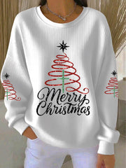 Women's Christmas Belief Print Casual Sweatshirt