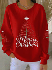 Women's Christmas Belief Print Casual Sweatshirt