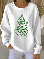 Women's Christmas Belief Print Casual Sweatshirt