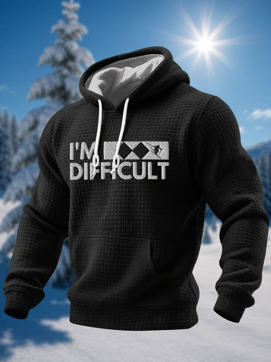 Men's Ski Enthusiast Waffle Knit Hoodie