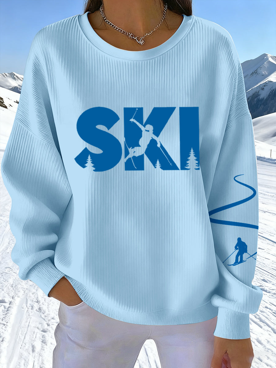 Women's Ski Print Sweatshirt