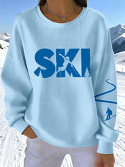 Women's Ski Print Sweatshirt