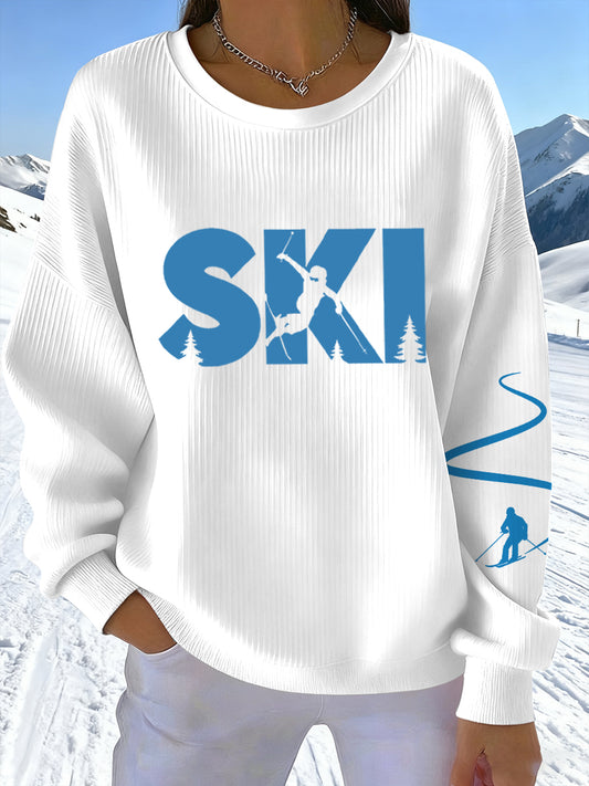 Women's Ski Print Sweatshirt