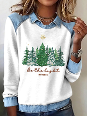 Women's Be The Light Christmas Tree Top