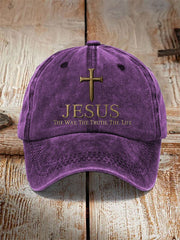 Unisex Jesus The Way The Truth The LifeCross Faith Print Hat