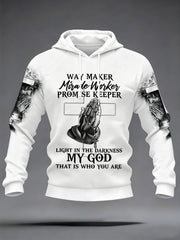 Men's Jesus Way Maker Velvet Raglan Hoodie
