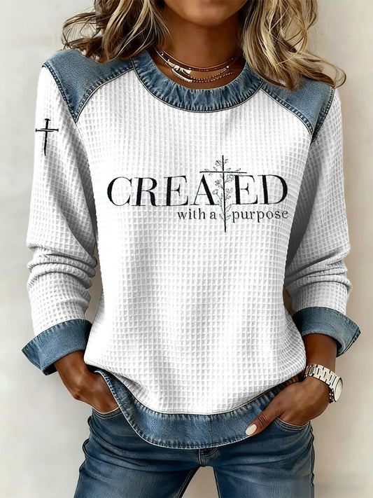 Women's Created With A Purpose Printed Casual Top