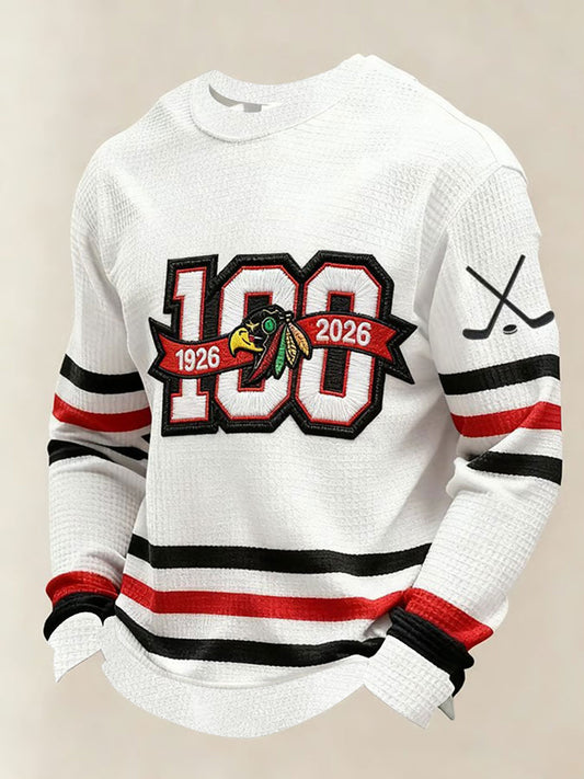 Men's Hocke Waffle Printed Sweatshirt