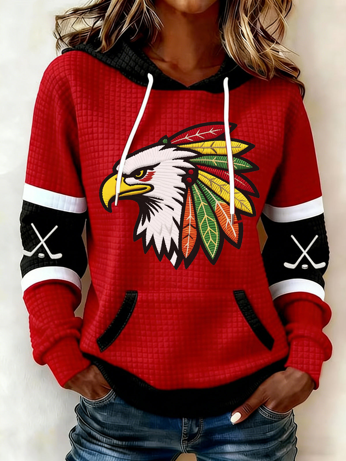 Women's Hockey Printed Hoodie