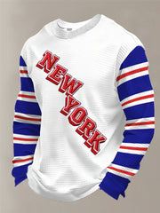 Men's Hockey Waffle Printed Sweatshirt