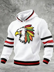 Men's Hockey Printed Checkered Cotton Hoodie