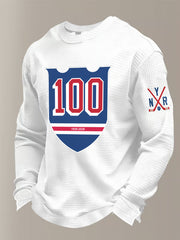 Men's Hockey Waffle Printed Sweatshirt