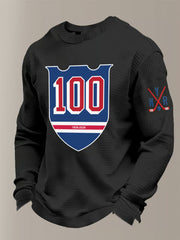 Men's Hockey Waffle Printed Sweatshirt