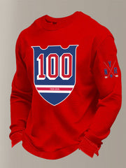 Men's Hockey Waffle Printed Sweatshirt