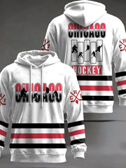 Men's Chicago Hockey 100th Anniversary Print Hoodie