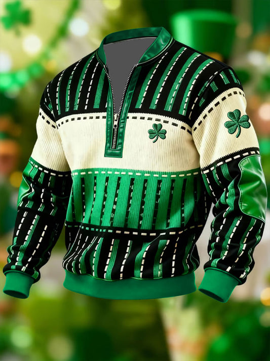 Men's  St. Patrick's Day Shamrock Print Sweatshirt
