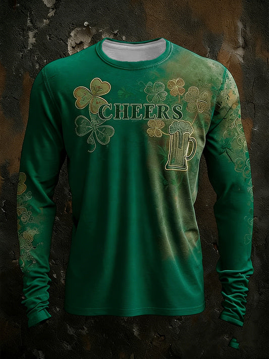 Men's St.Patrick's Day Print Long Sleeves T-Shirt