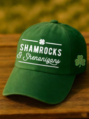 Unisex Funny St. Patrick's Day Shamrocks And Shenanigans Print Hat