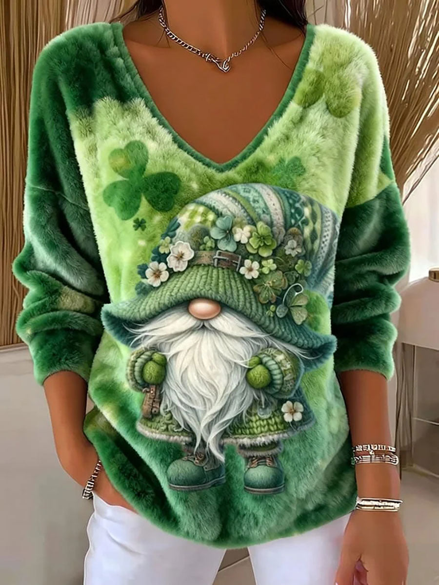 Women's St. Patrick's Day Printed Casual Top