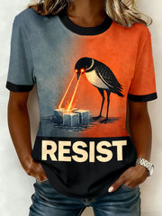 Women's Abolish ICE Loon Print T-Shirt