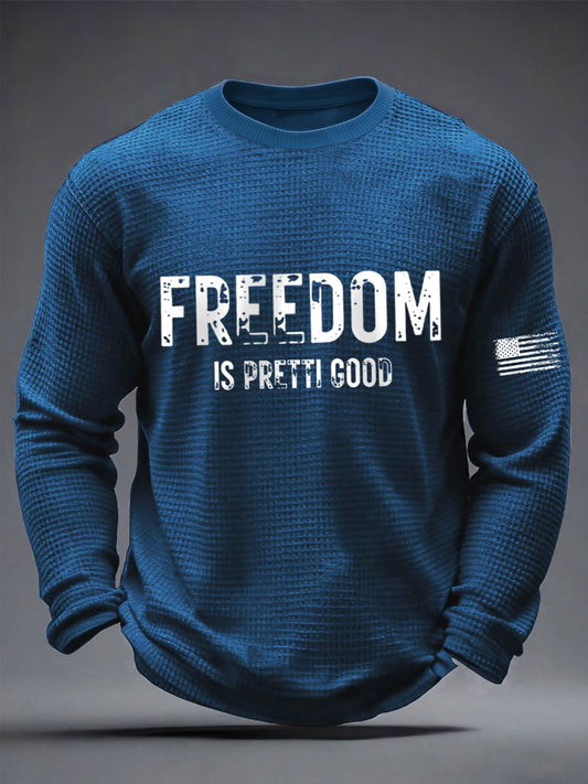 Men's Freedom Is Pretti Good Minneapolis Resist Waffle Shirt