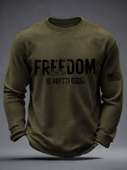 Men's Freedom Is Pretti Good Minneapolis Resist Waffle Shirt